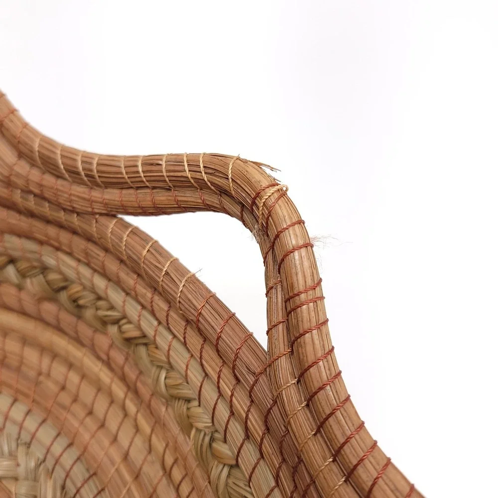 Pine Needle‎ Basket Hand Woven 14